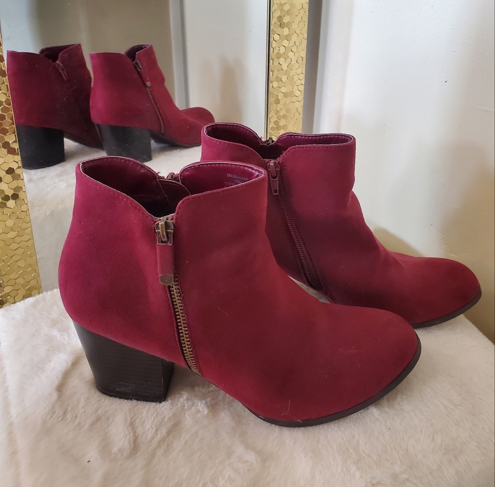 Style & Co. Red Ankle Booties